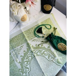 Prayer Set with Pouch- Musallah / Janamaz - Tasbih /Misbah