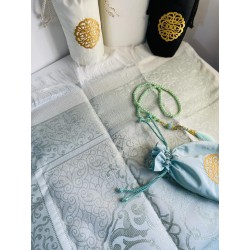 Prayer Set with Pouch- Musallah / Janamaz - Tasbih /Misbah