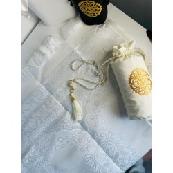 Prayer Set with Pouch- Musallah / Janamaz - Tasbih /Misbah