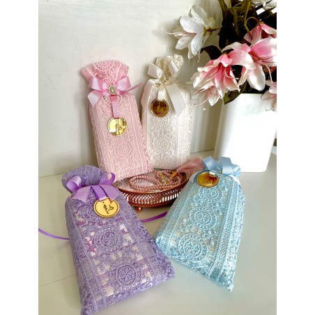 Premium Prayer Set with Lace Pouch- Musallah / Janamaz - Tasbih /Misbah