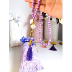 Premium Prayer Set with Lace Pouch- Musallah / Janamaz - Tasbih /Misbah