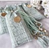 Premium Prayer Set with Lace Pouch- Musallah / Janamaz - Tasbih /Misbah