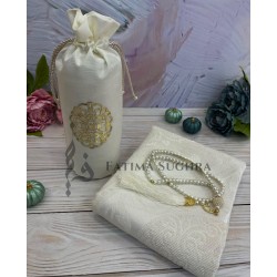 Prayer Set with Pouch- Musallah / Janamaz - Tasbih /Misbah