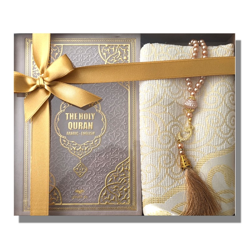 English+ Arabic Sukoon Gift Set - Holy Quran - Musallah - Tasbih - QR Code