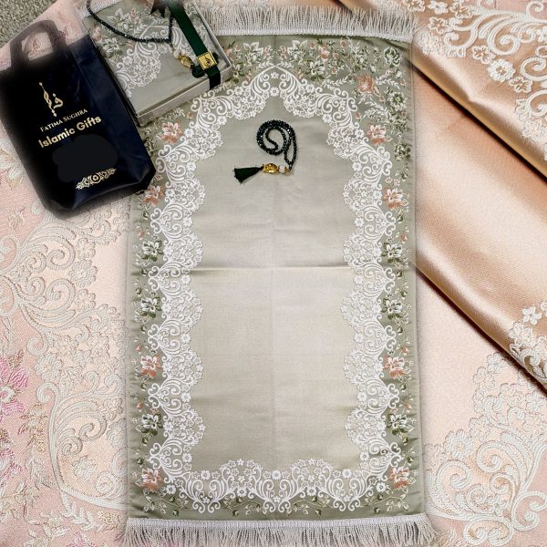 Padded Prayer Mat - Satin - Pastel Colours - Gift Pack - Gift Bag