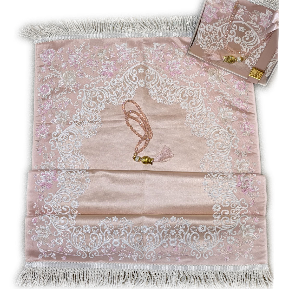 Padded Prayer Mat - Satin - Pastel Colours - Gift Pack - Gift Bag