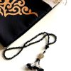 Padded Prayer Mat with Tasbih - Kaaba Kiswah - Box Packed