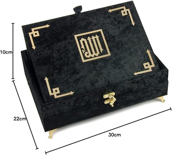 Velvet Quran Box with Reading Stand Gift - fatimasughra.com