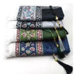 Safir Soft Prayer Set - Velvet Musallah and Tasbih in a Pouch