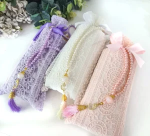 Premium Lace Pouch - Musallah and Tasbih Travel Prayer Set