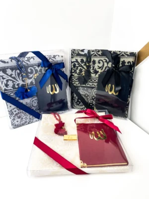 Noor Prayer Set - Musallah and Tasbih in a Pouch