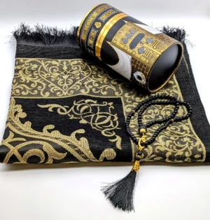 Kaaba Box Prayer Set - Musallah and Tasbih in a Box